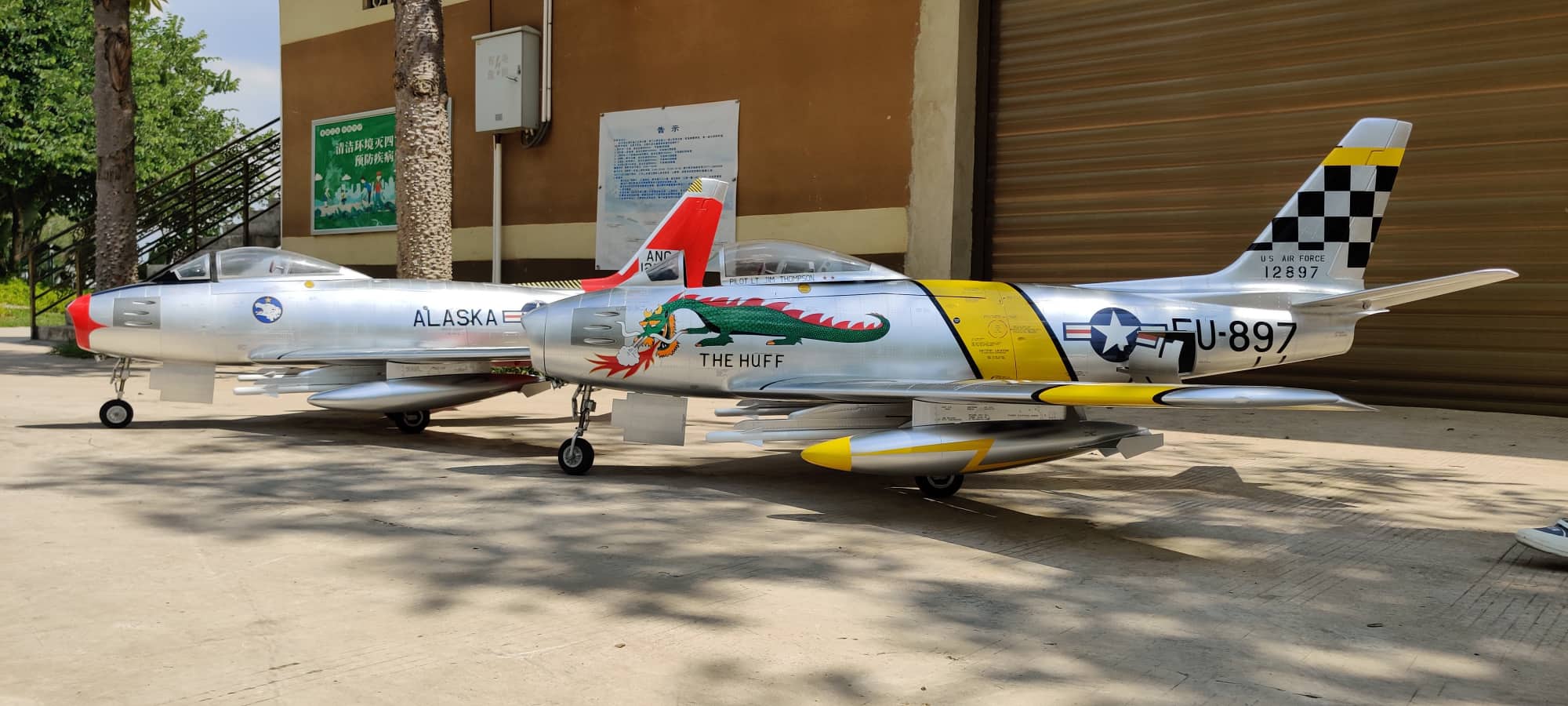 view of two 89" F86 Sabre