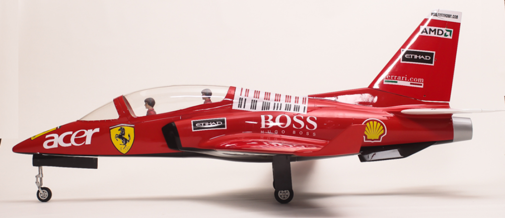 86” Wing Span Viper Jet ARF in red from the side