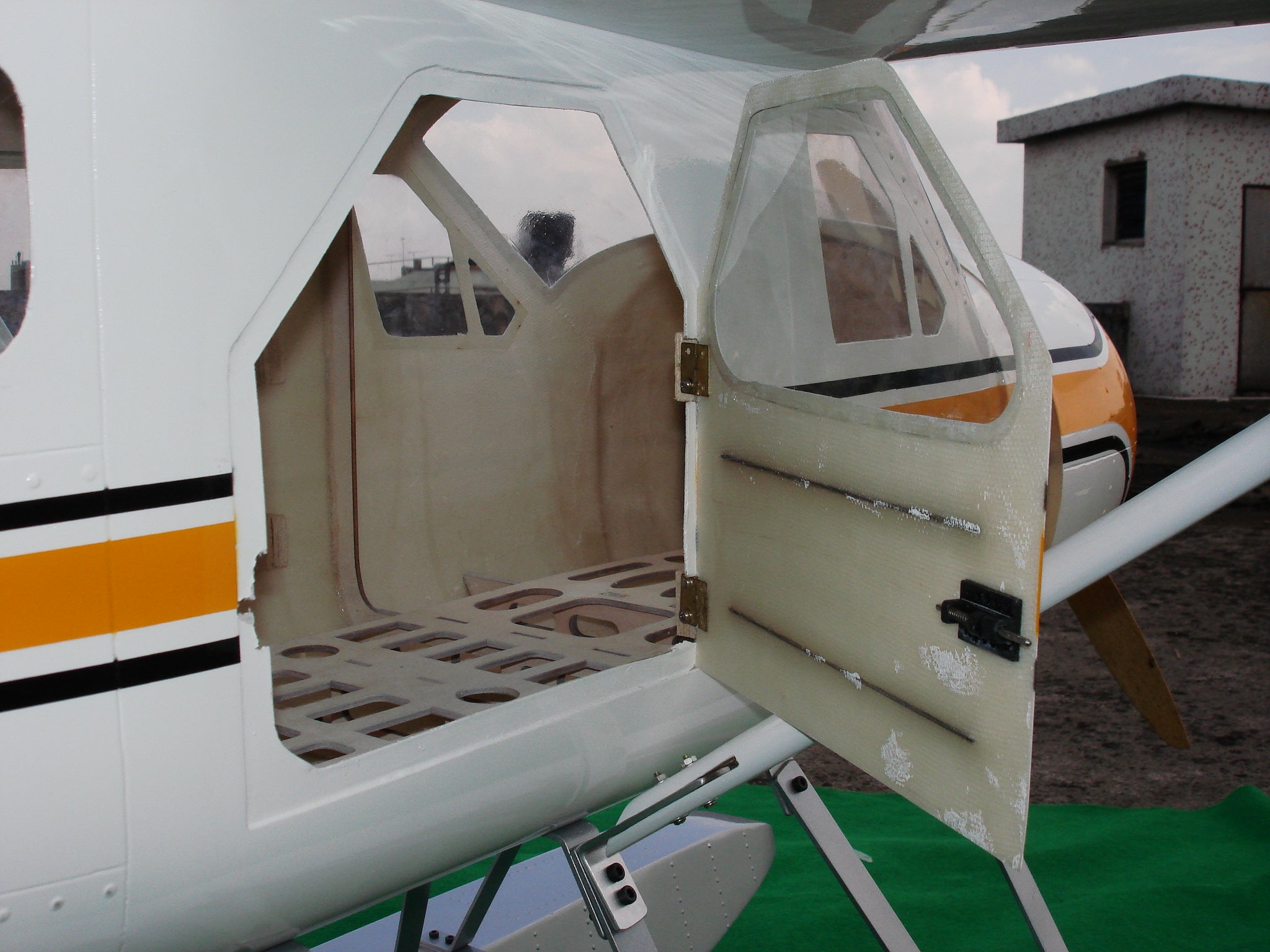 interior view of the cockpit of the 118" DH Beaver