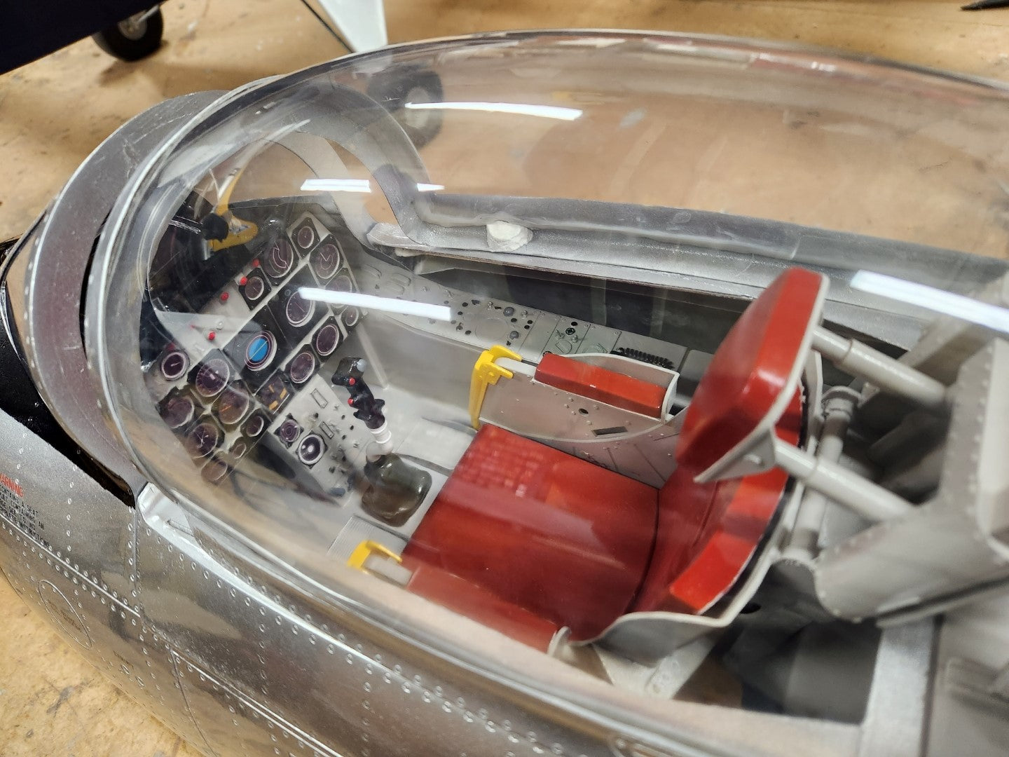 interior view of the 89" F86 Sabre cockpit