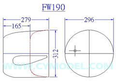 cowl measurements for 94" FW 190
