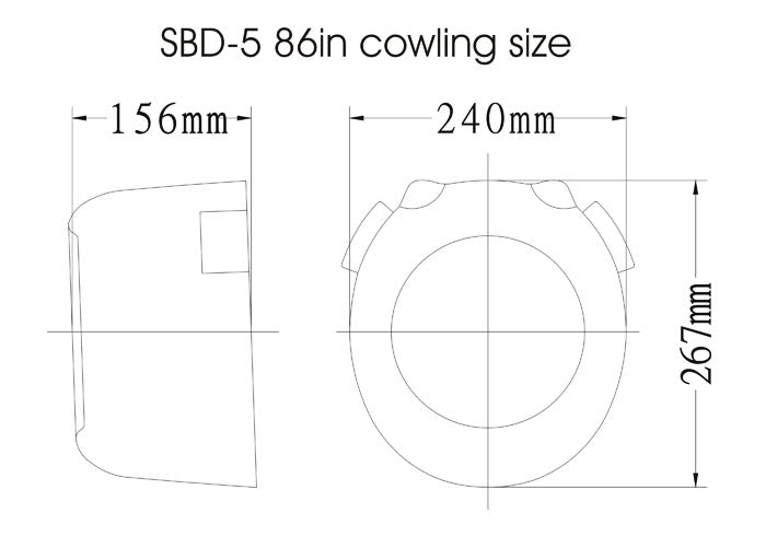 cowling measurements for 86" Douglas SBD-5 Dauntless