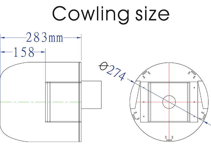 cowling measurements of 84" Lavochkin LA-7