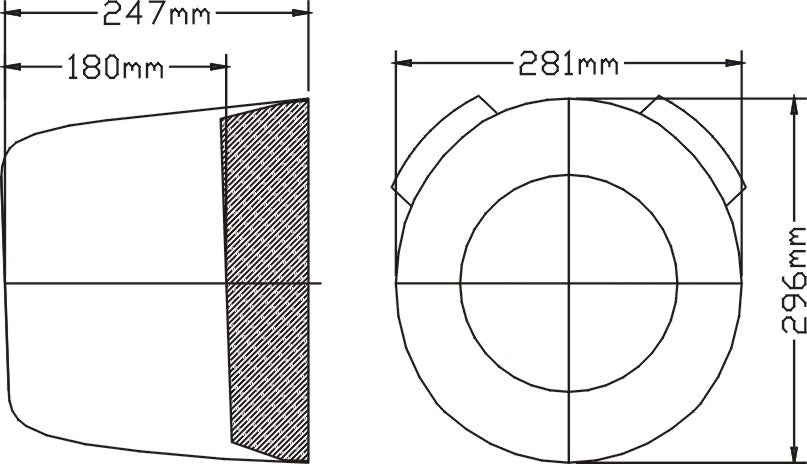 cowl measurements for 84" F8F Bearcat