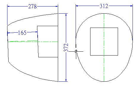 cowl measurements for 86" Gee Bee V2