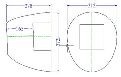 cowl measurements for 86" Gee Bee V2