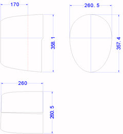 cowl measurements for 96" P-47D Thunderbolt