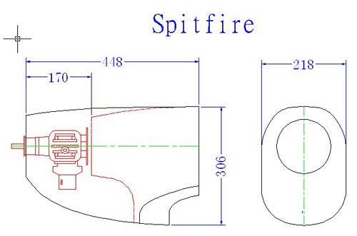 cowl measurements for 110" Spitfire MK IX