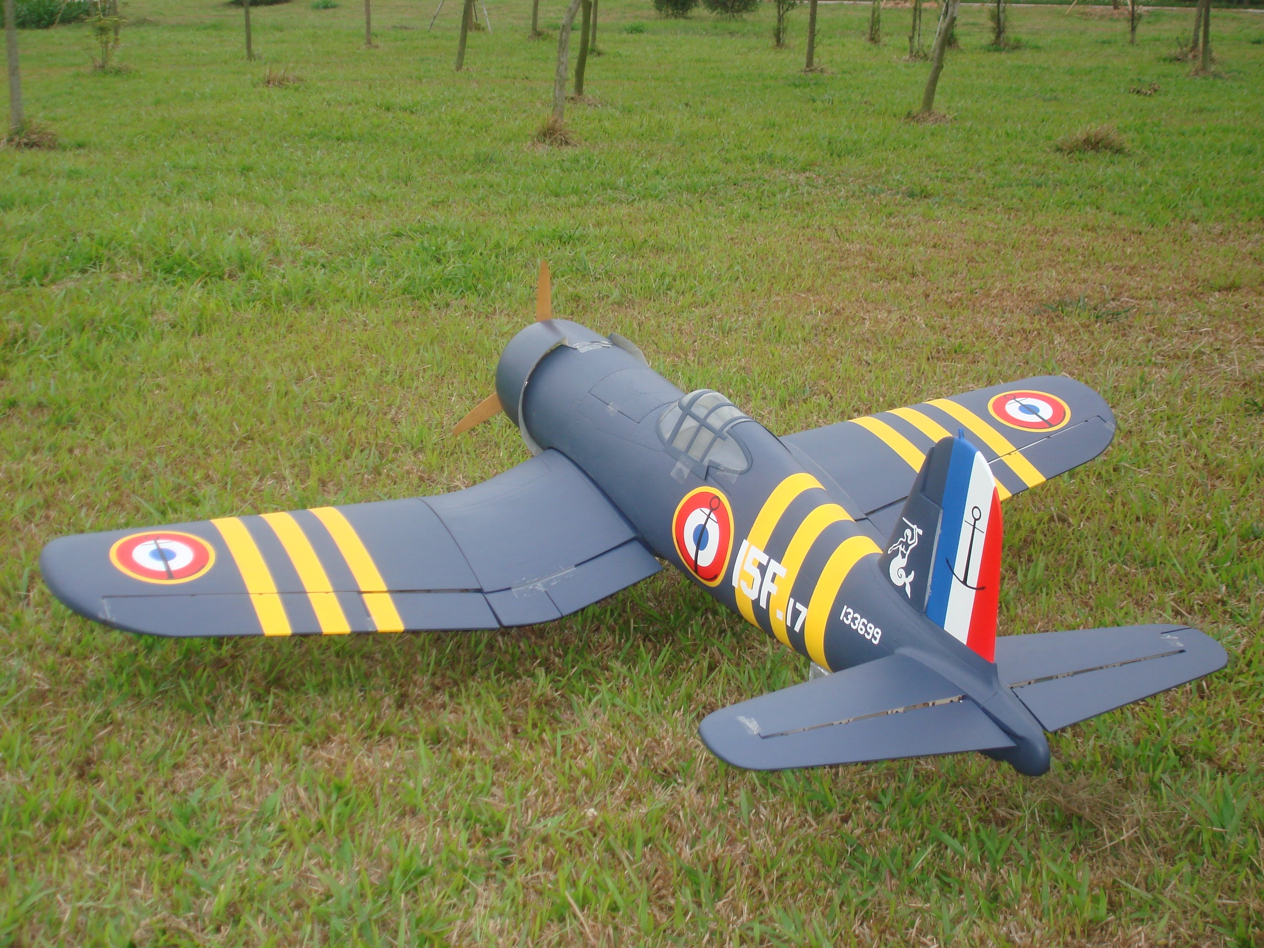 back view of the 94" F4U Corsair