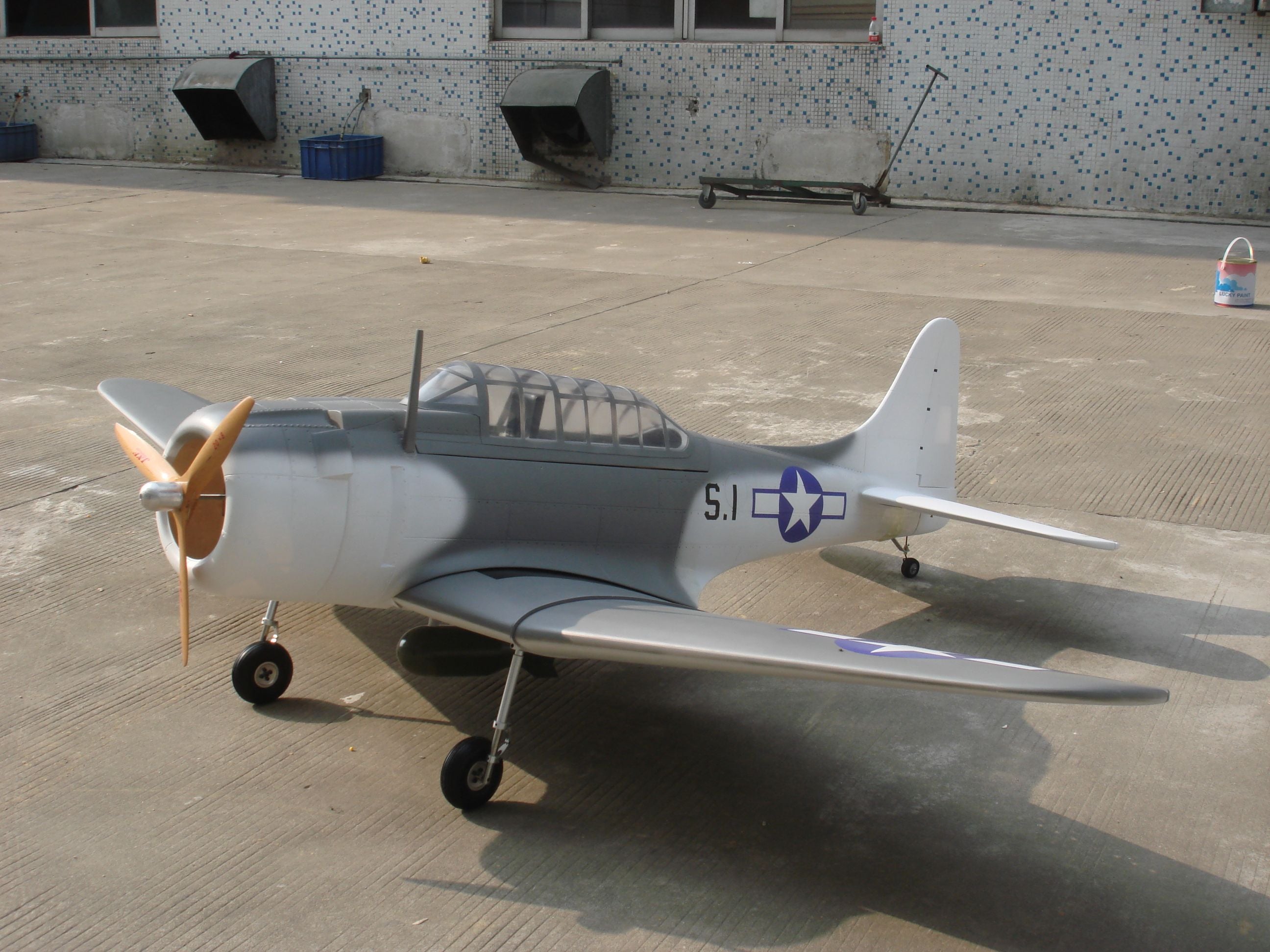 100" Douglas SBD-5 Dauntless on a runway