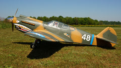 side view of 98" Curtiss P-40 Tomahawk