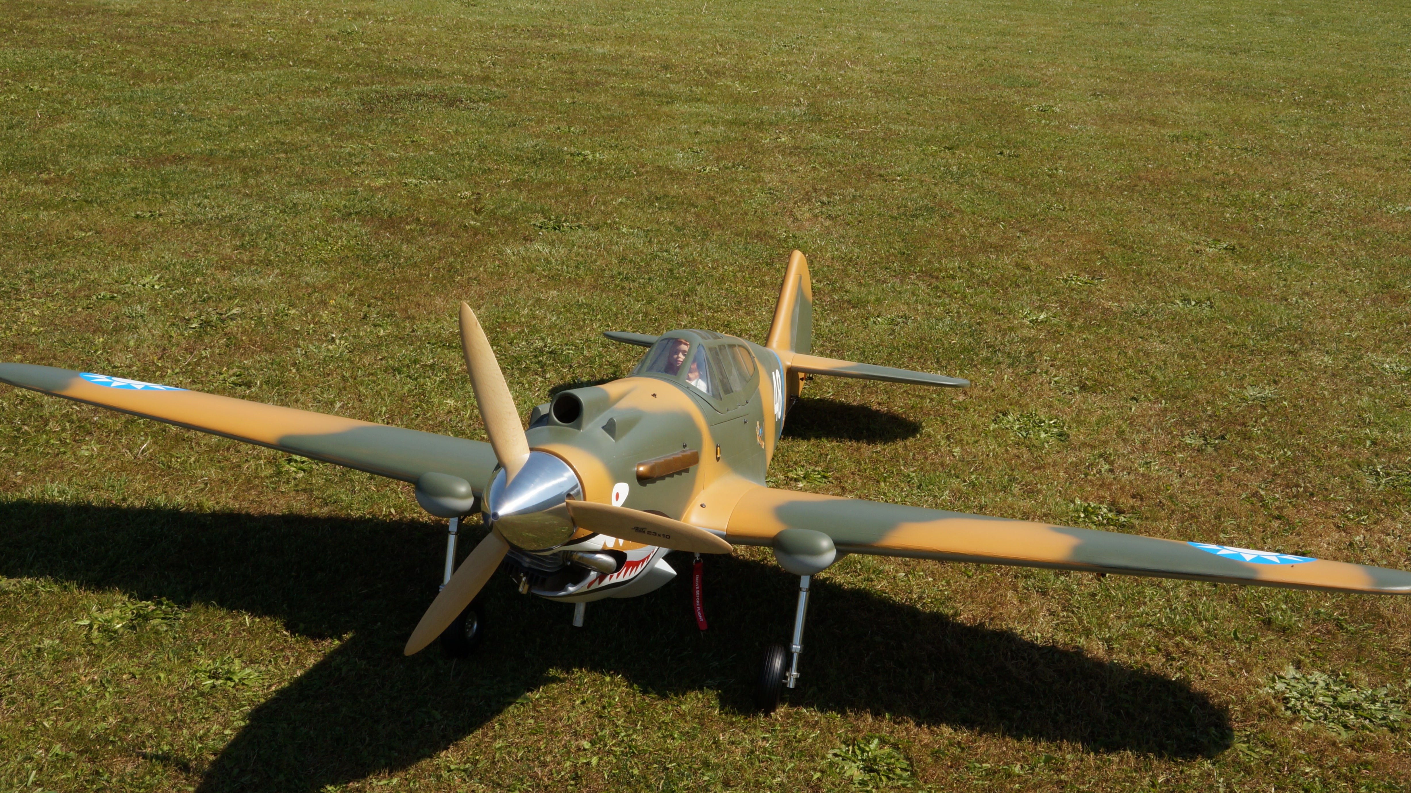 front view of 98" Curtiss P-40 Tomahawk