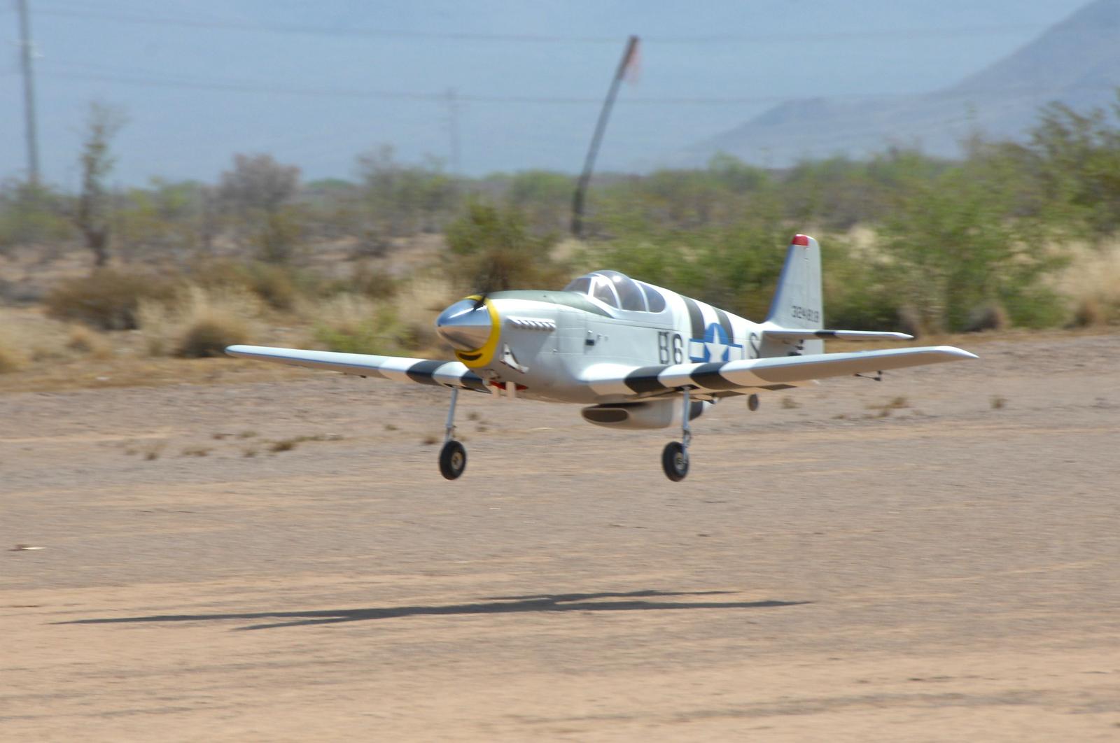 96" P-51B Mustang flying