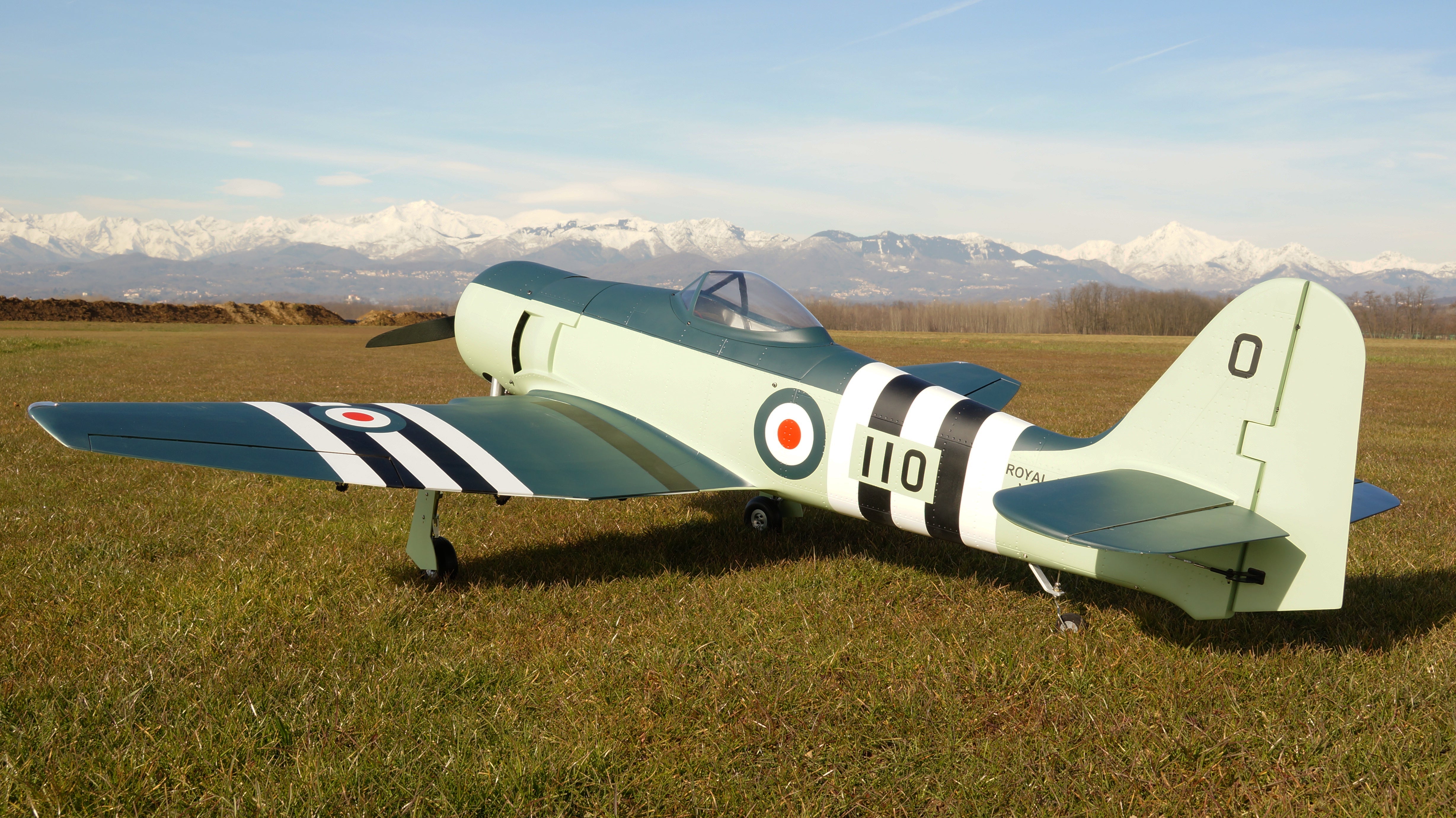 back left angle of the 83" Hawker Sea Fury