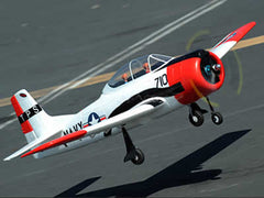 Dynam T-28 Trojan Red V2 1270mm (50") Wingspan - PNP landing on the runway