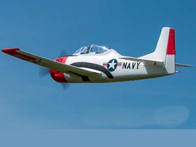 Dynam T-28 Trojan Red V2 1270mm (50") Wingspan - PNP in the air