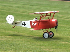 view of 94" Fokker DR-1 landing
