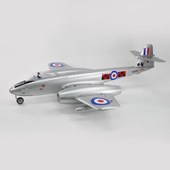 side view of Dynam Gloster Meteor Twin 70mm EDF Jet V2 6S w/flaps retracts