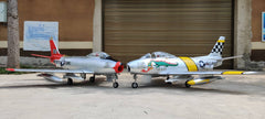 view of two 89" F86 Sabre facing one another