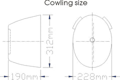 cowling measurements for 98" TBF Avenger
