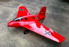 view of red 60" ME 163B-1a