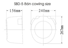 cowling measurements for 86" Douglas SBD-5 Dauntless