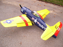 blue and yellow version of 96.8" F8F Bearcat