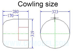 cowling size measurements for 96" YAK 3U