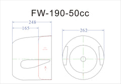 cowl measurements for 83" FW 190