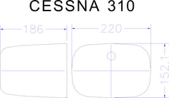 cowl measurements for 126" Cessna 310