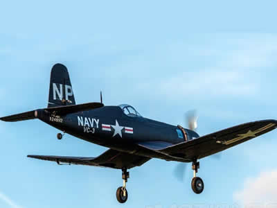 back view of Dynam F4U Corsair V2 1270mm (50") Wingspan - PNP while flying