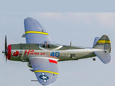 side view of Dynam P47 Thunderbolt V2 1220mm (48") Wingspan - PNP flying