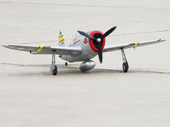 view of Dynam P47 Thunderbolt V2 1220mm (48") Wingspan - PNP on a runway